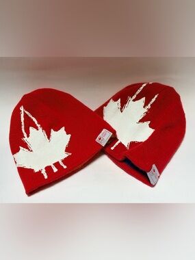 Olympics | 2x Official Reversible Pillsbury/Honey Nut Cheerios Toques - Red, O/S